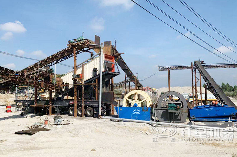 山東菏澤鵝卵石破碎現場 山東菏澤鵝卵石破碎現場