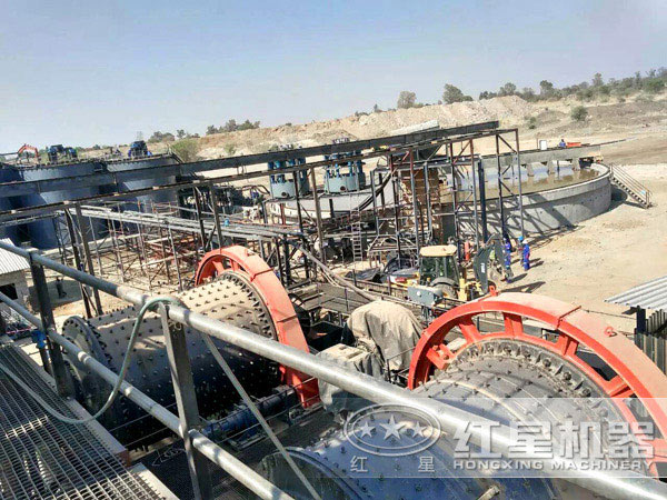 江西200噸銅礦選礦生產線現場