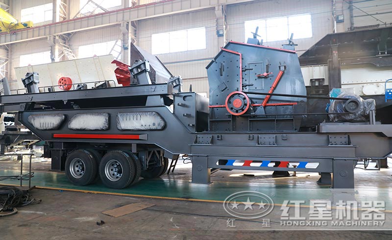 流動式石子粉碎機：配反擊破，一般負責石子的中細碎