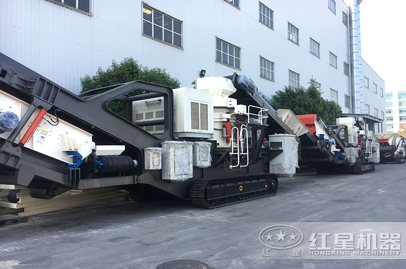 履帶式流動打石子機 履帶式流動打石子機