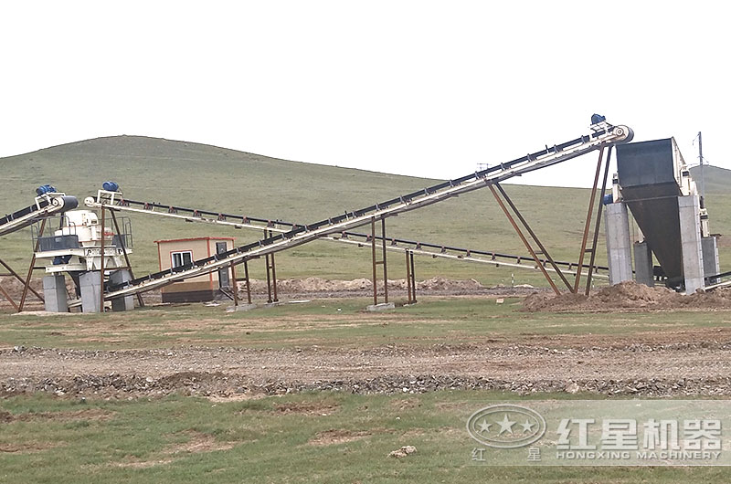 石灰巖制砂機作業現場圖 石灰巖制砂機作業現場圖