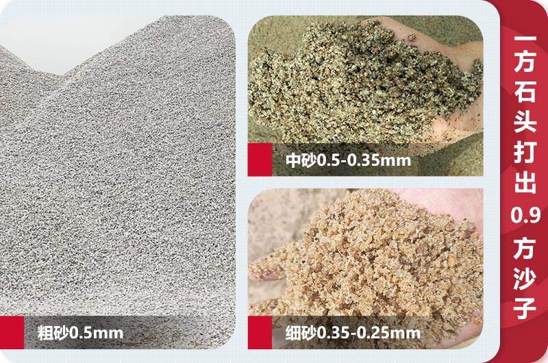 一方石頭打出0.9方沙子 一方石頭打出0.9方沙子