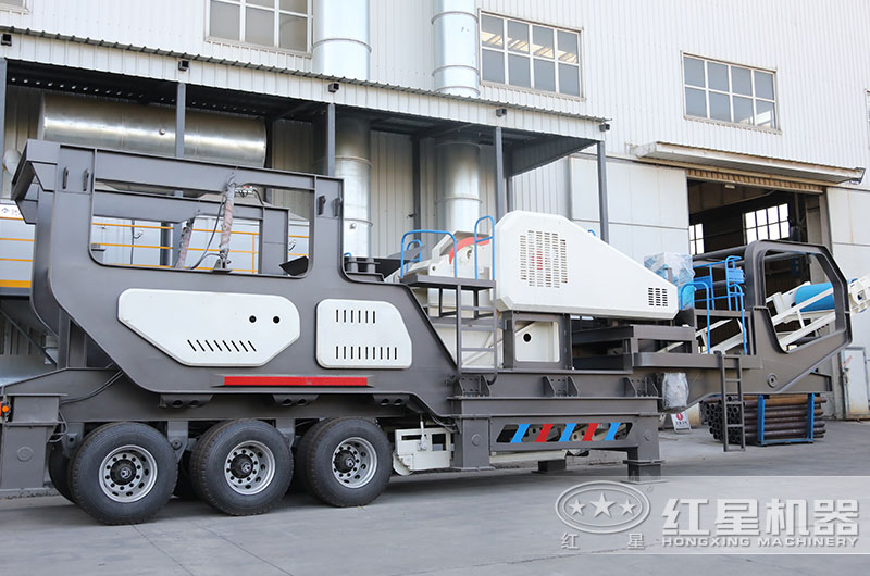 移動顎式石子破碎機圖片、進料粒度大